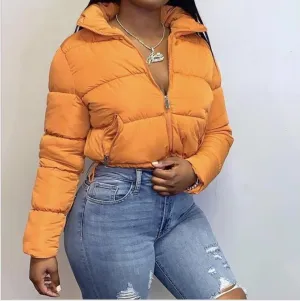 2023 Basic pockets simple plus size women's coats warm winter bubble coat women's thick puff jacket