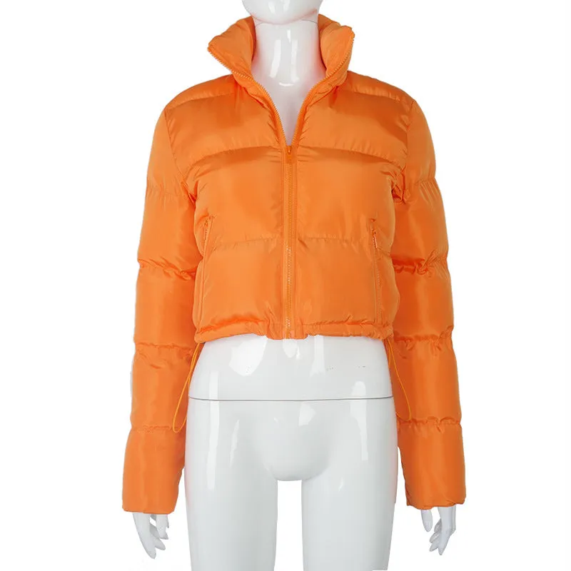 2023 Basic pockets simple plus size women's coats warm winter bubble coat women's thick puff jacket