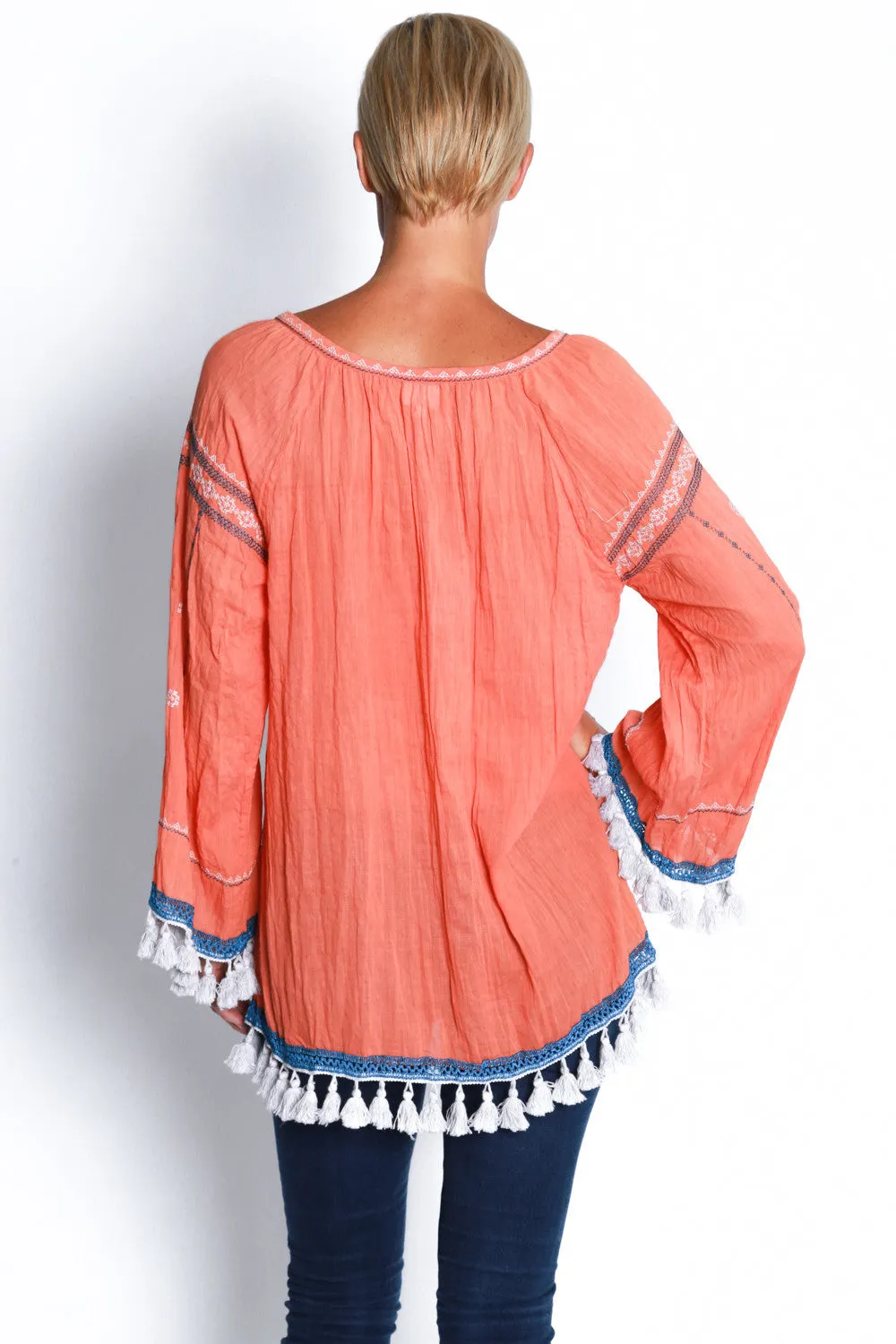 Amberley Top in Tangerine