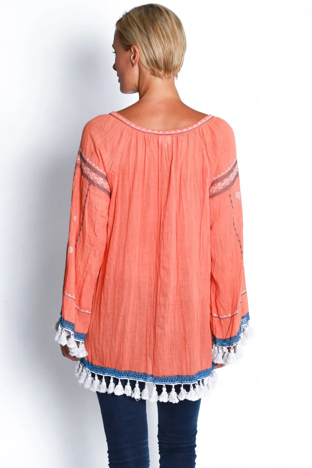 Amberley Top in Tangerine