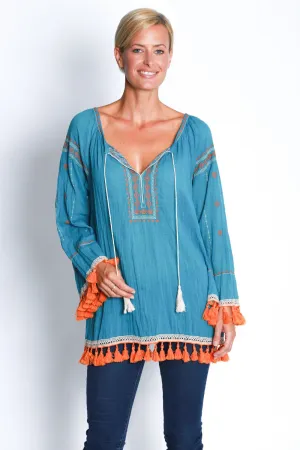 Amberley Top in Teal