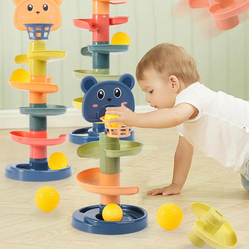 Ball Tower Rolling Rotating Walkway Baby Rotating Educational Toys