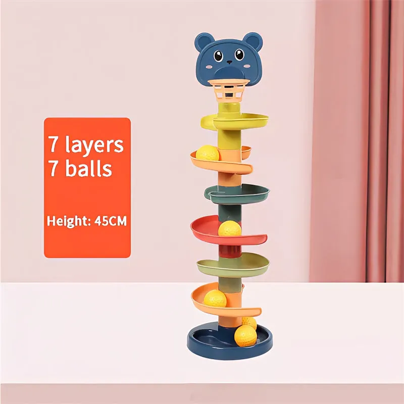 Ball Tower Rolling Rotating Walkway Baby Rotating Educational Toys