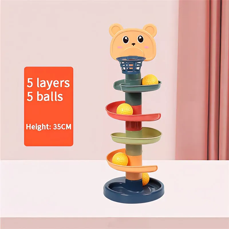 Ball Tower Rolling Rotating Walkway Baby Rotating Educational Toys