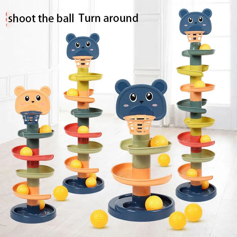 Ball Tower Rolling Rotating Walkway Baby Rotating Educational Toys