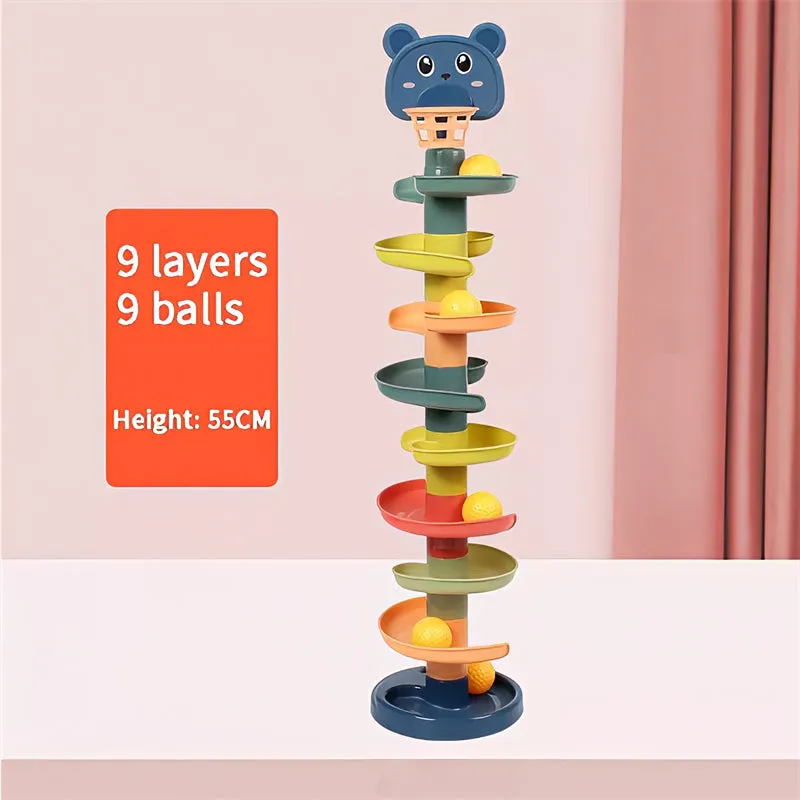 Ball Tower Rolling Rotating Walkway Baby Rotating Educational Toys