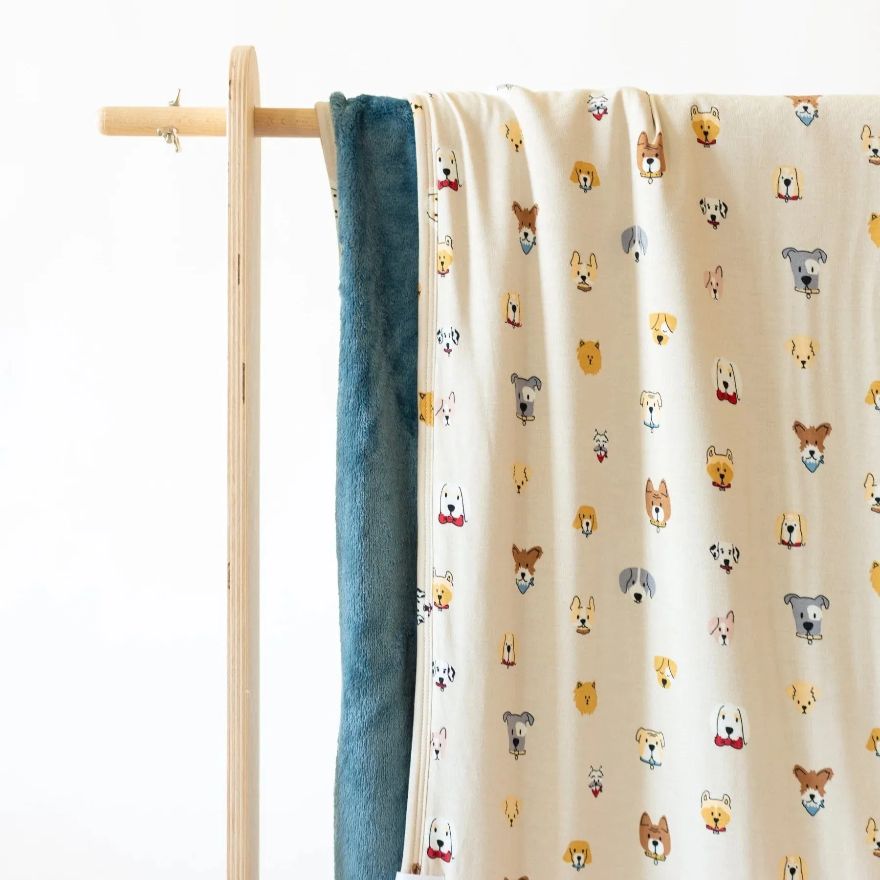 Dogs Cream Toddler Blanket