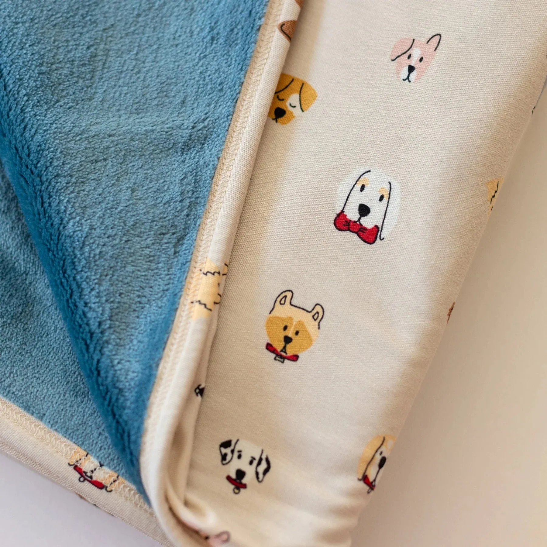 Dogs Cream Toddler Blanket