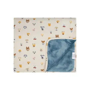 Dogs Cream Toddler Blanket