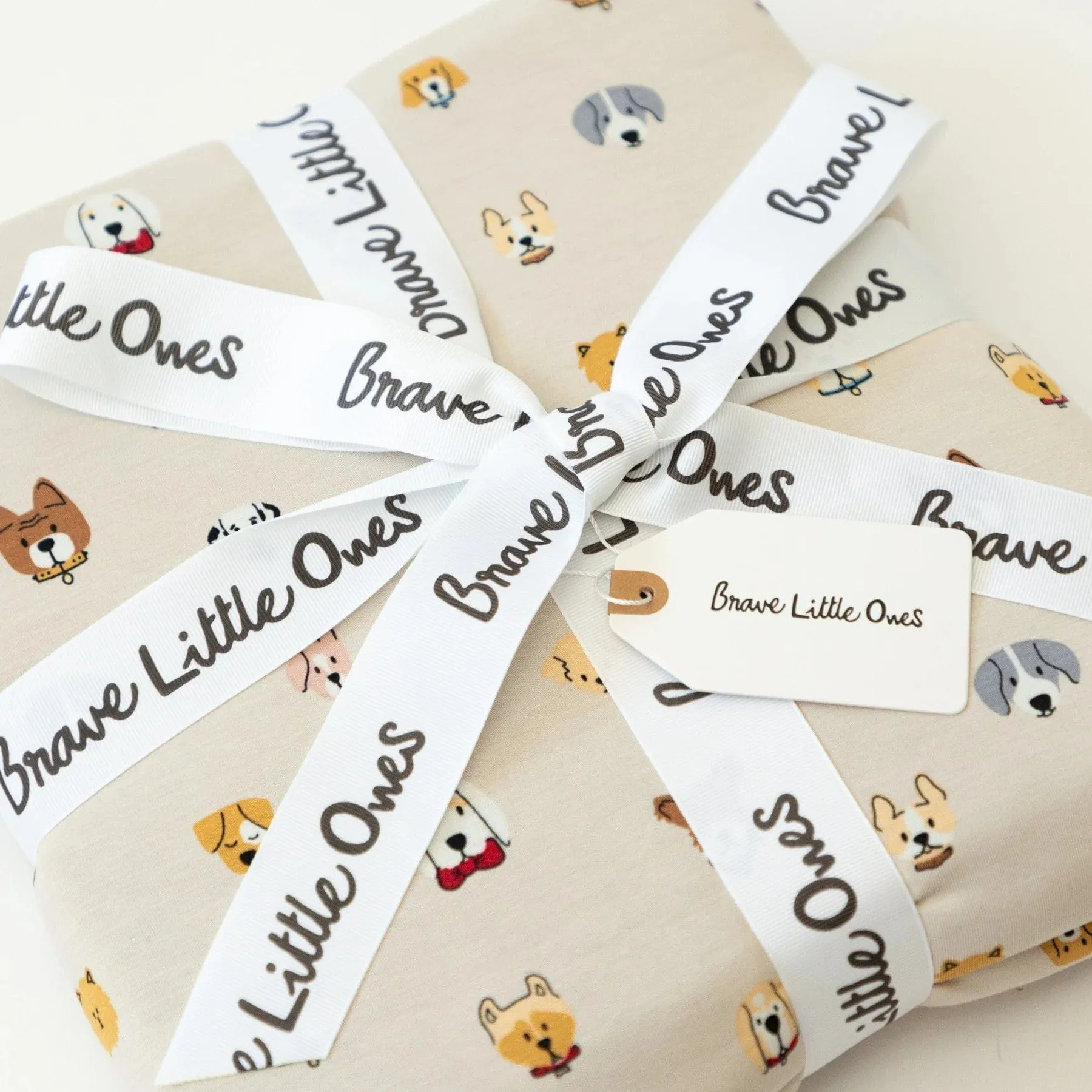 Dogs Cream Toddler Blanket