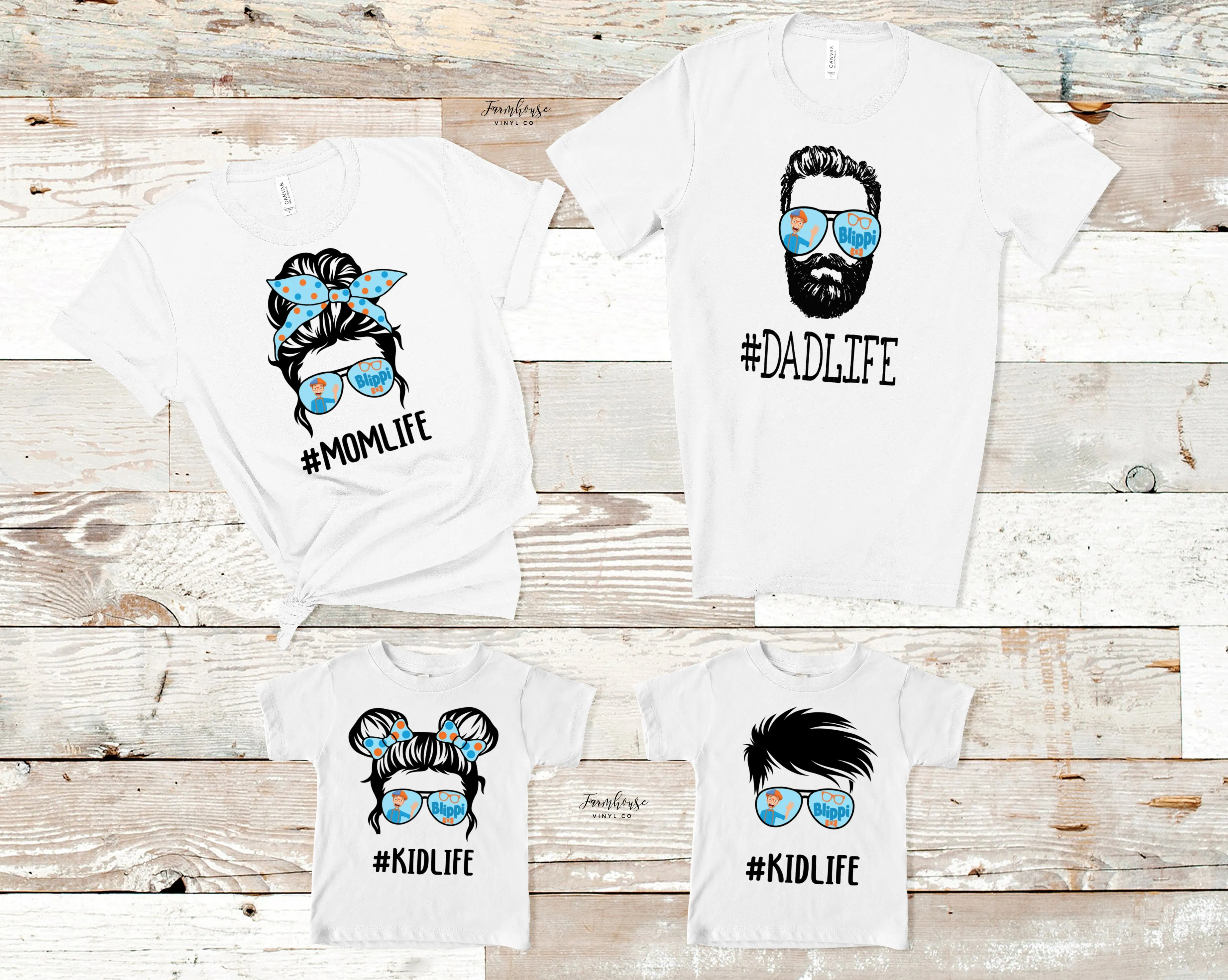 Family Blippi Bleached Shirts