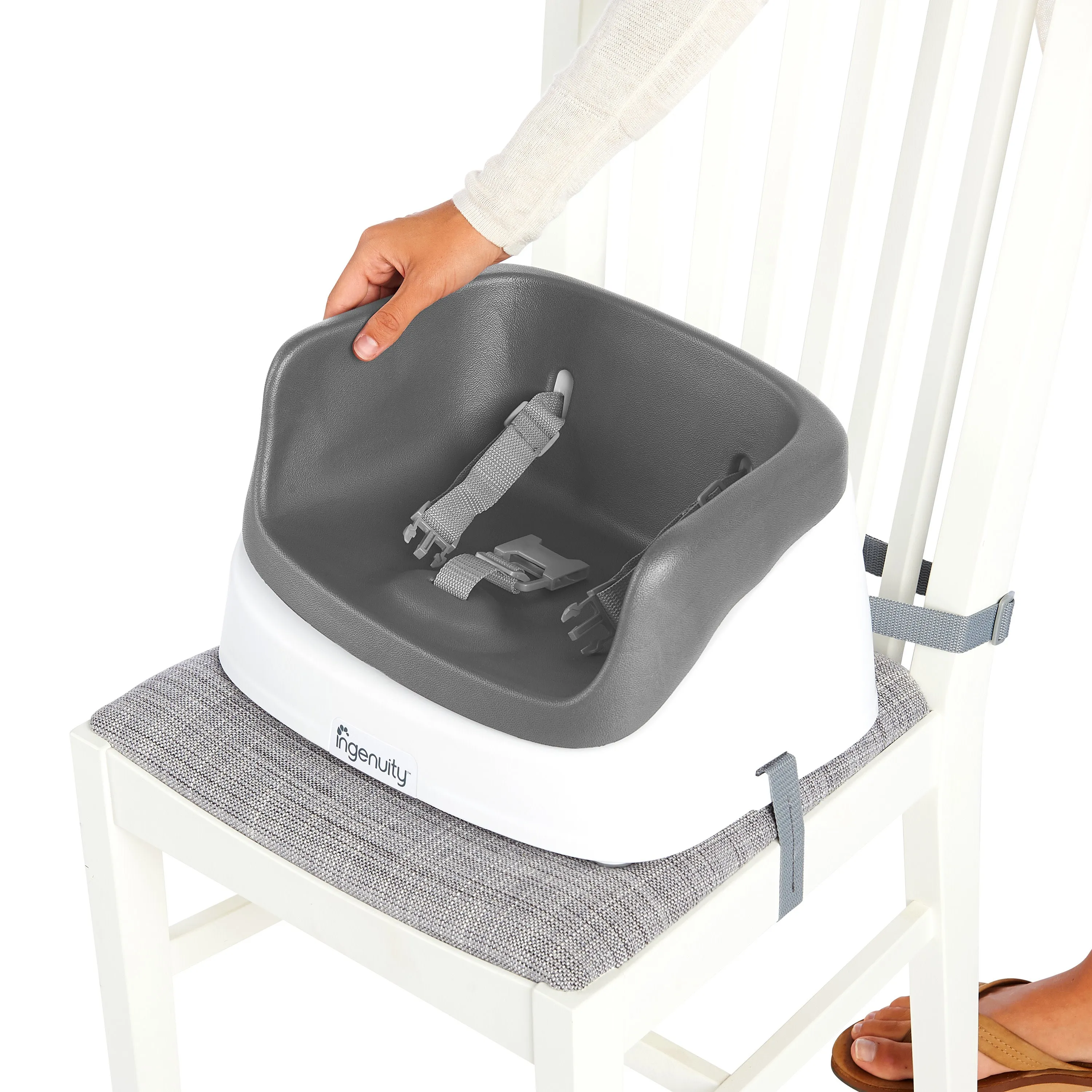 Ingenuity SmartClean Toddler Booster Seat, Slate