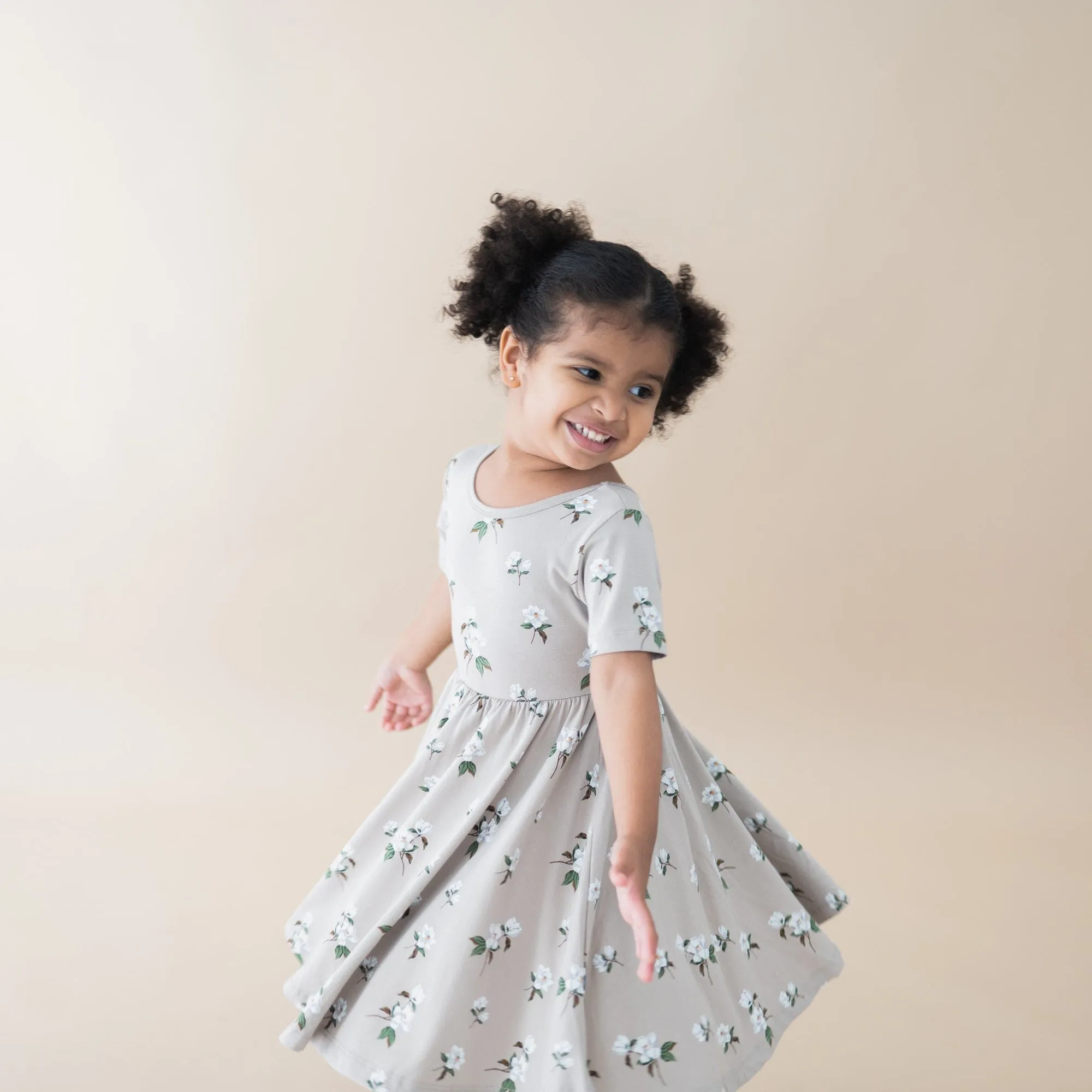 Kyte Baby Twirl Dress | Small Khaki Magnolia