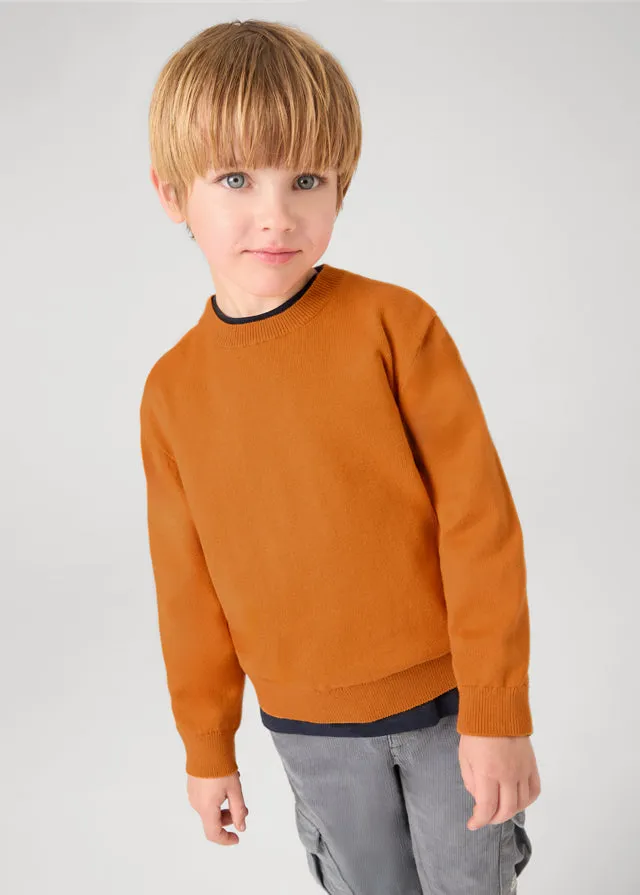 Lightweight Cotton Sweater, Carrot, 323