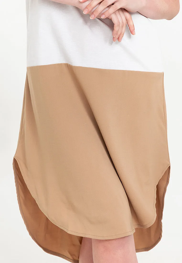 Liora Two-Tone Sleeveless Cotton Short Dress