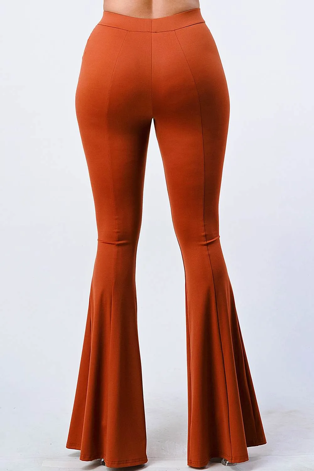 LUXE ELASTIC WAIST SLIT WIDE PANTS