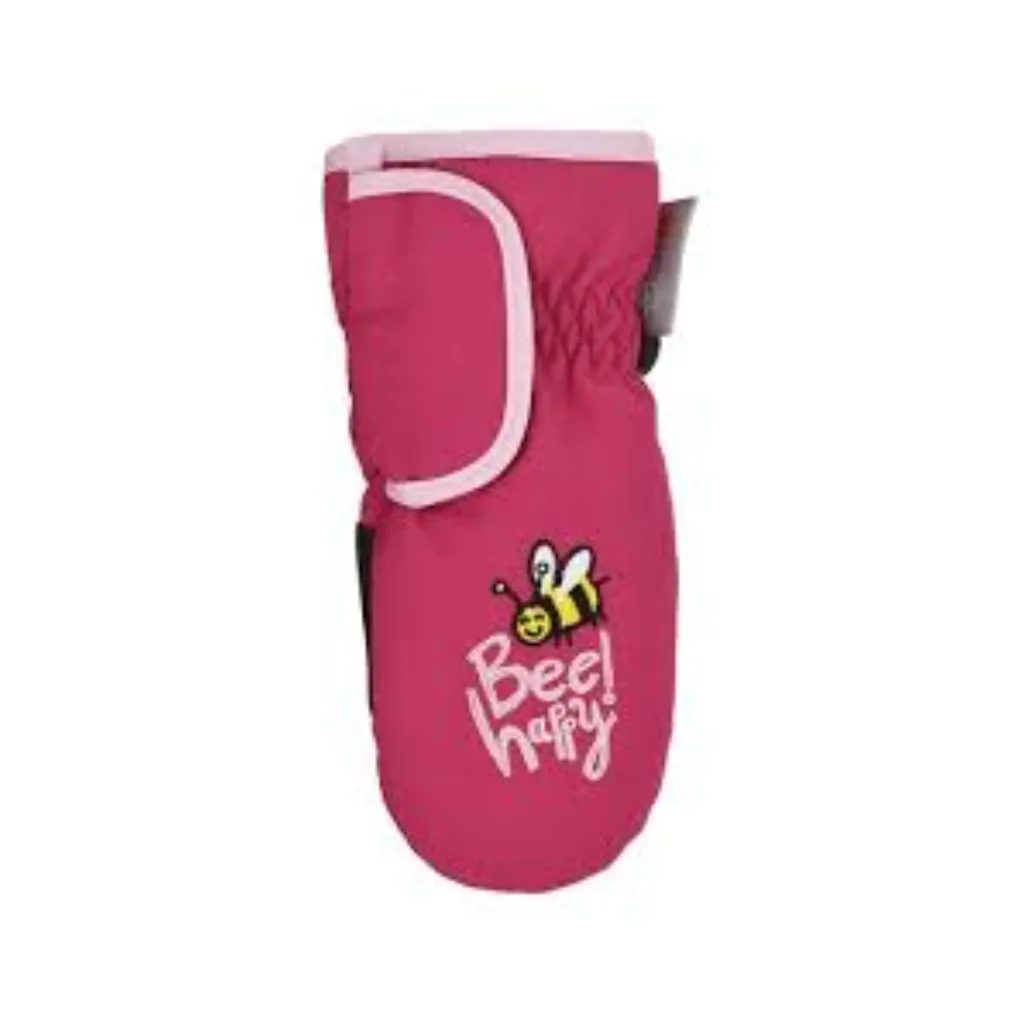 Microfiber Ski Mitten with Embroidered Patterns - Toddler