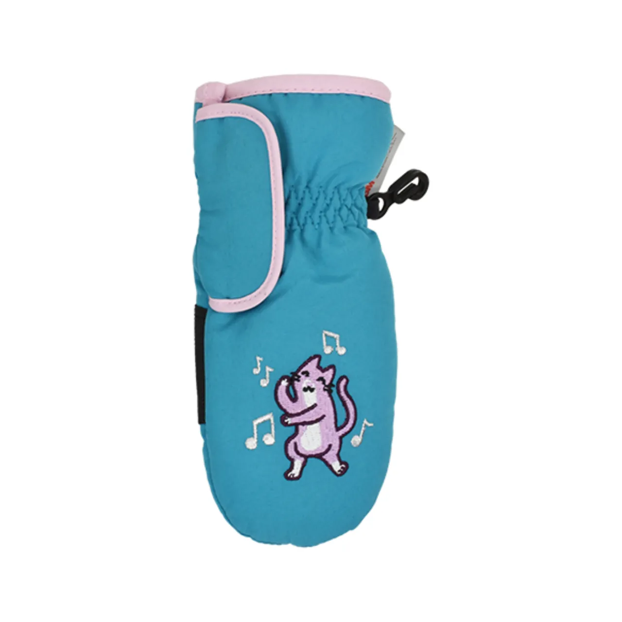 Microfiber Ski Mitten with Embroidered Patterns - Toddler