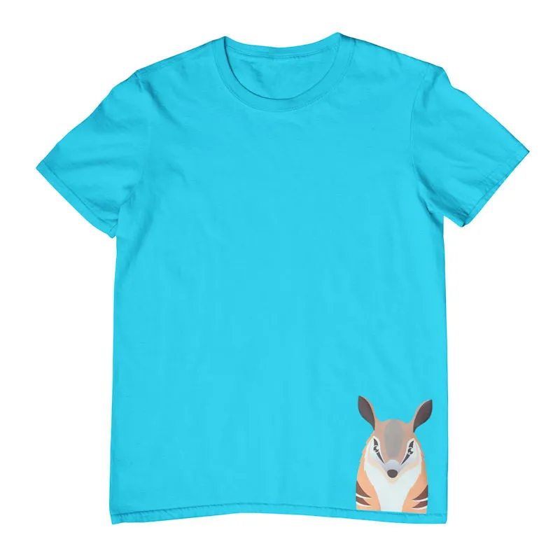 Numbat Face Hem Print Childrens T-Shirt (Various Colours)