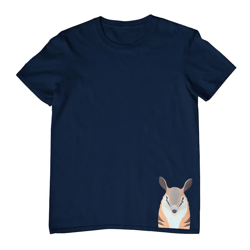 Numbat Face Hem Print Childrens T-Shirt (Various Colours)