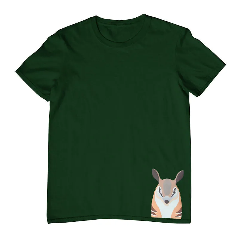 Numbat Face Hem Print Childrens T-Shirt (Various Colours)