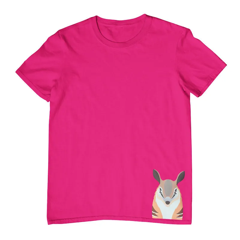 Numbat Face Hem Print Childrens T-Shirt (Various Colours)