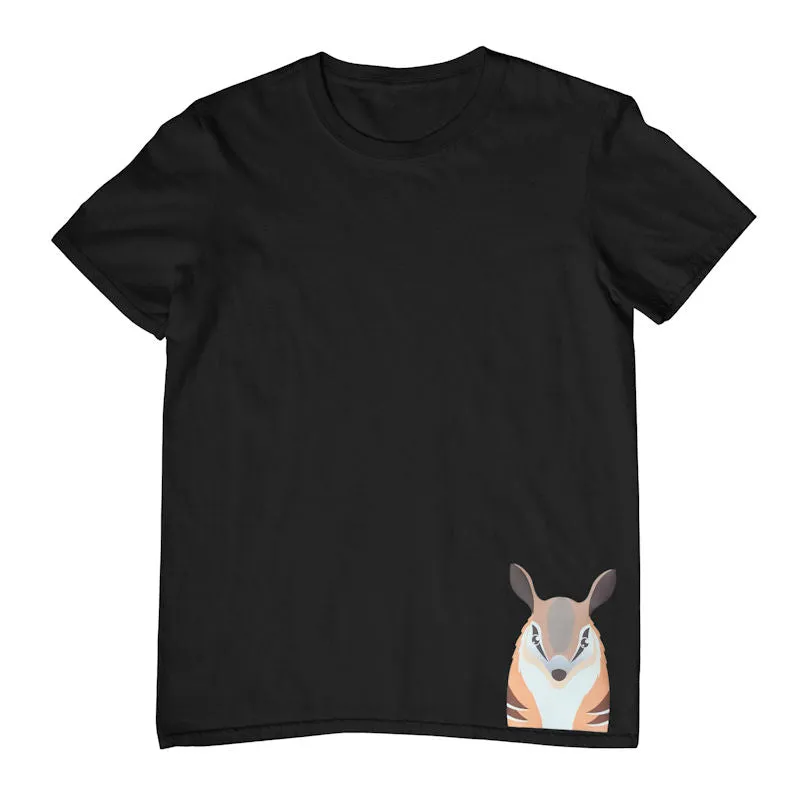 Numbat Face Hem Print Childrens T-Shirt (Various Colours)