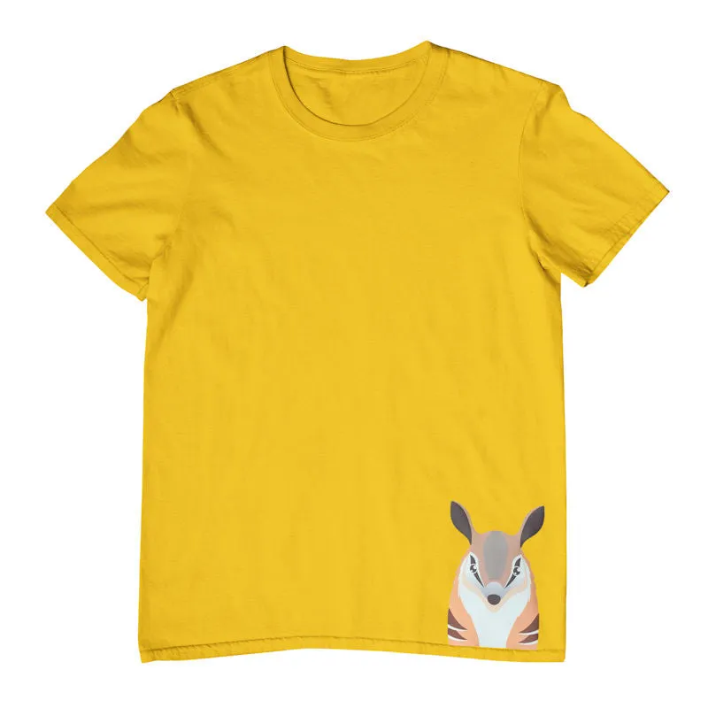 Numbat Face Hem Print Childrens T-Shirt (Various Colours)