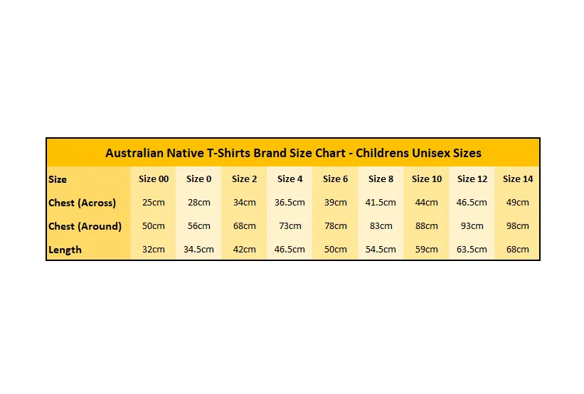 Numbat Face Hem Print Childrens T-Shirt (Various Colours)