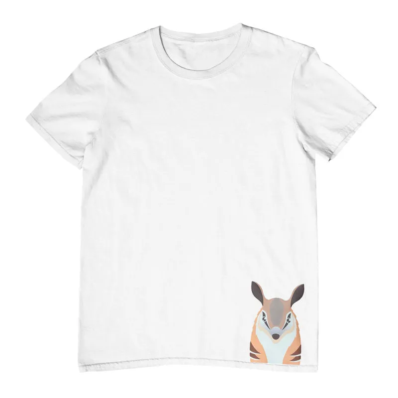 Numbat Face Hem Print Childrens T-Shirt (Various Colours)