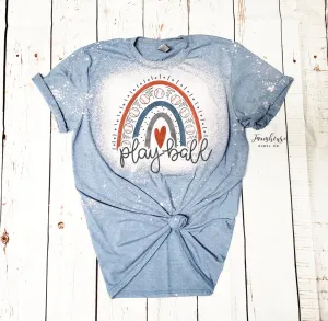 Playball Baseball Rainbow Shirt