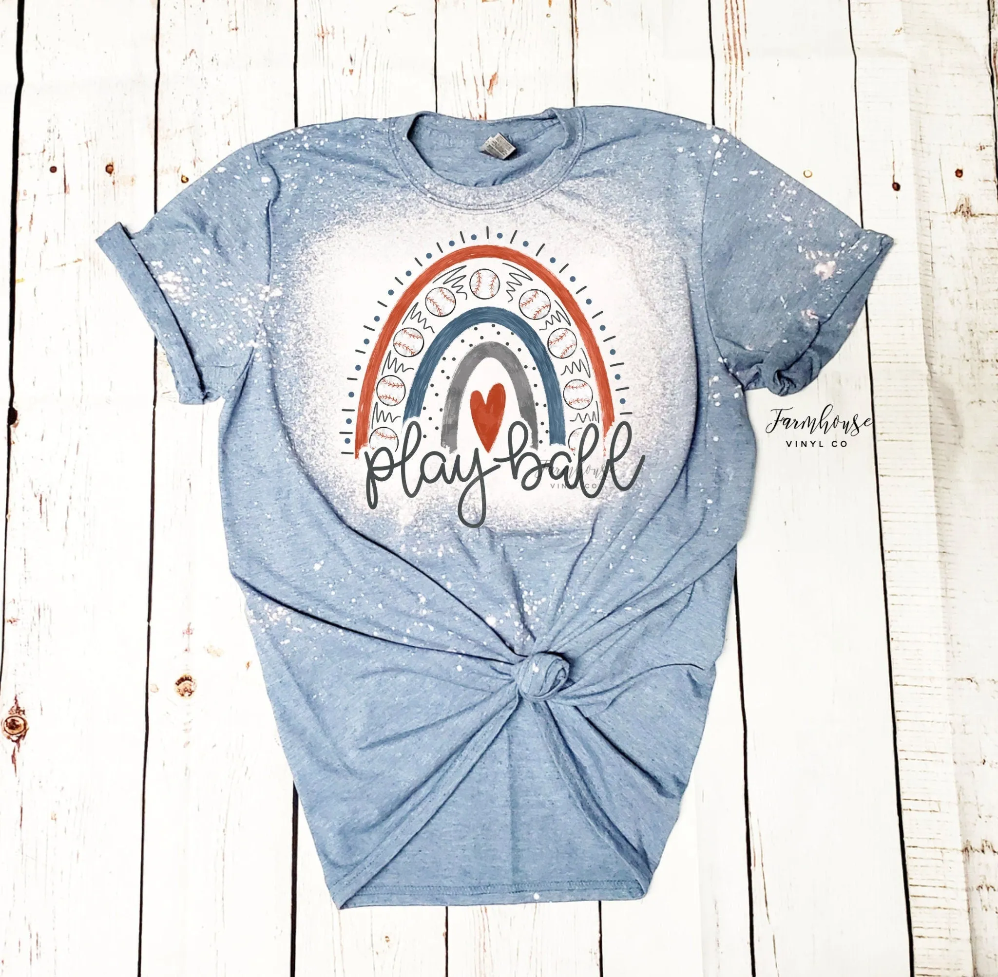 Playball Baseball Rainbow Shirt