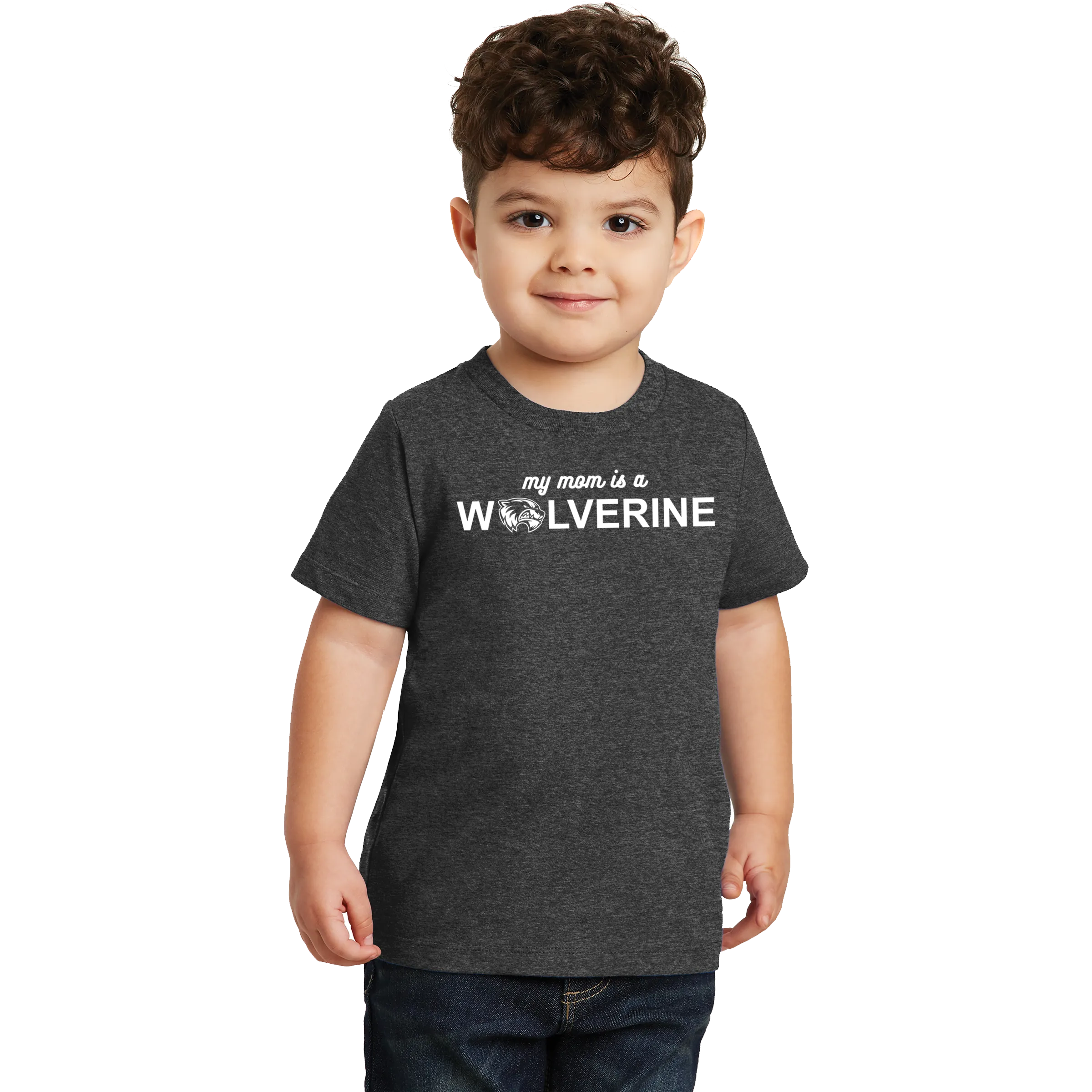 Port & Company Toddler Fan Favorite Tee- My Mom is a Wolverine