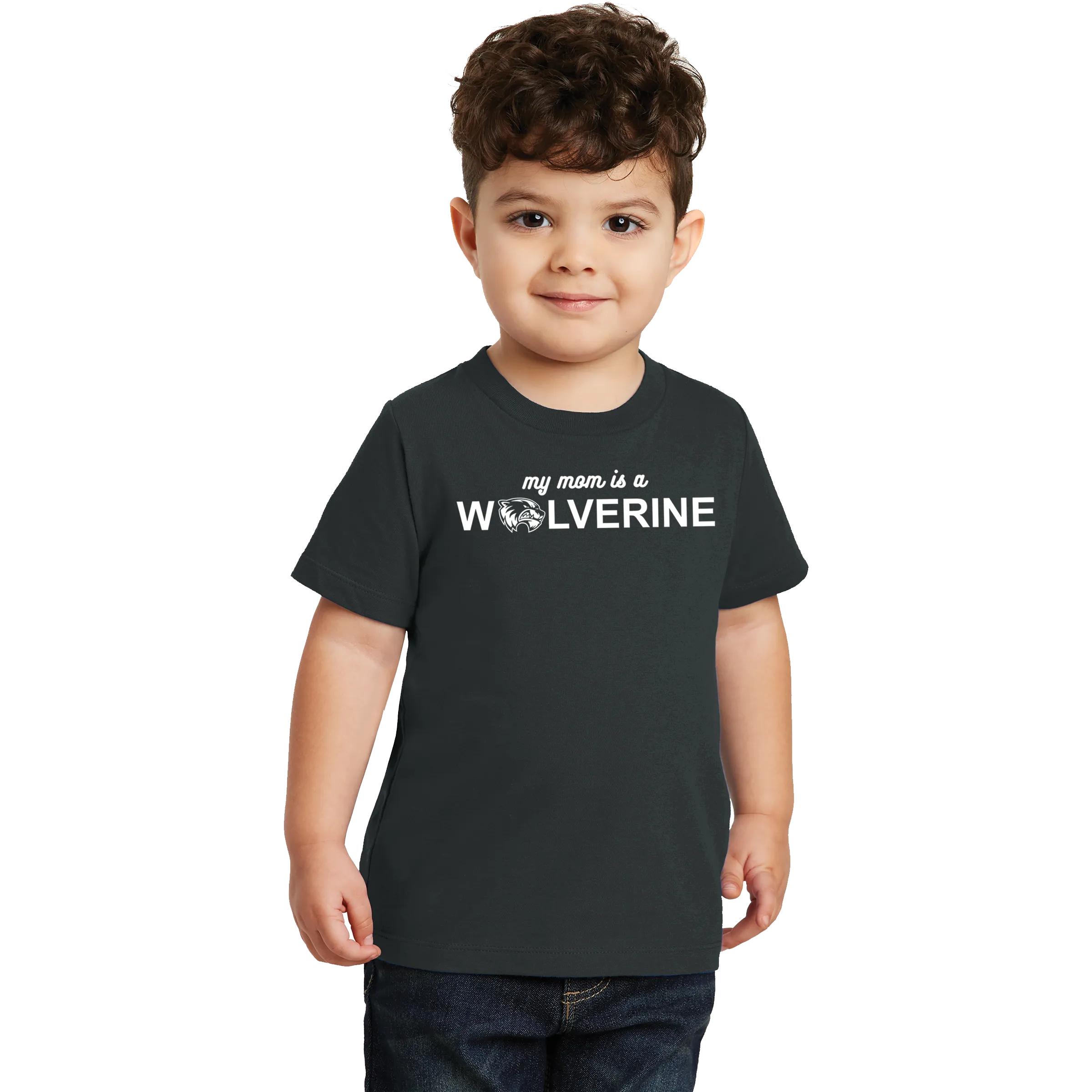 Port & Company Toddler Fan Favorite Tee- My Mom is a Wolverine