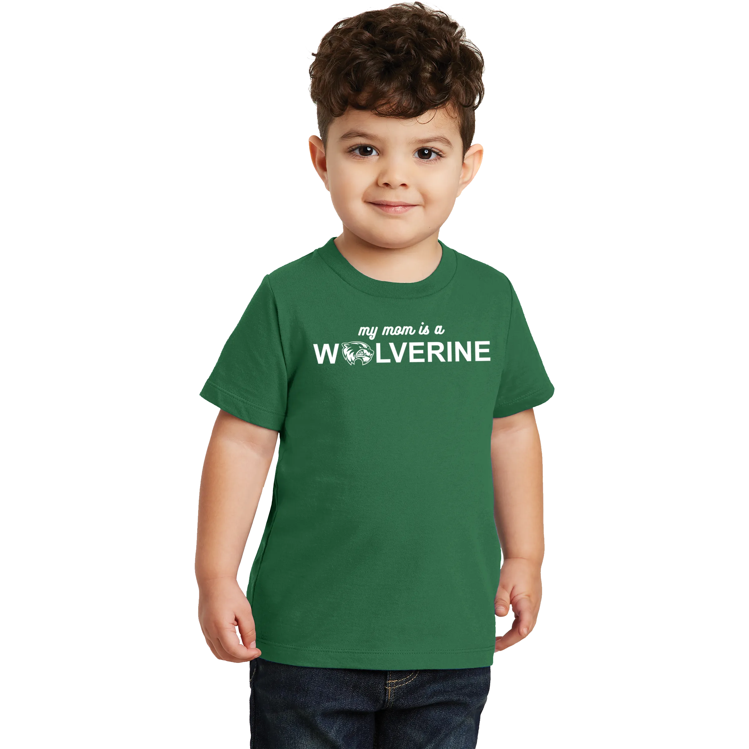 Port & Company Toddler Fan Favorite Tee- My Mom is a Wolverine