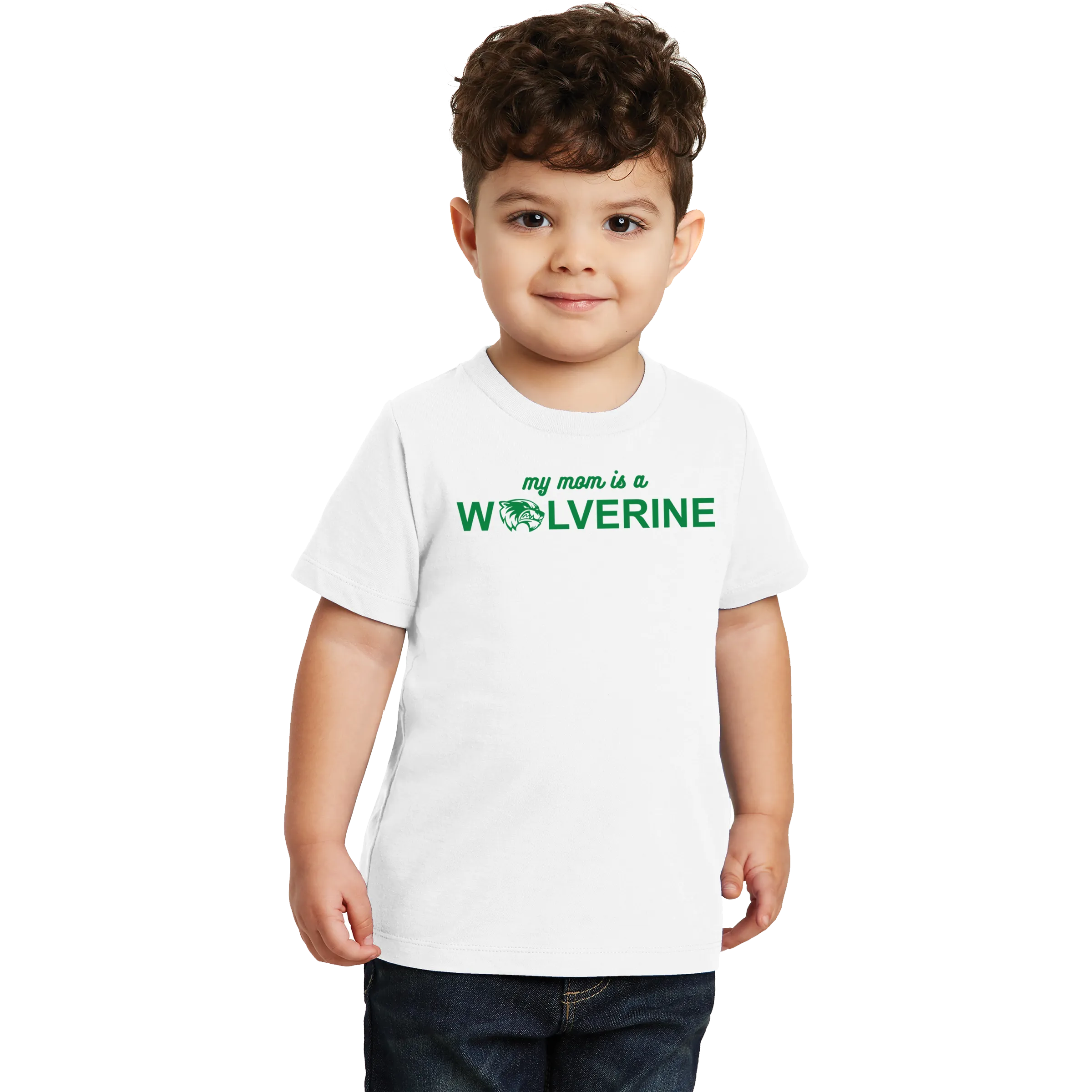 Port & Company Toddler Fan Favorite Tee- My Mom is a Wolverine