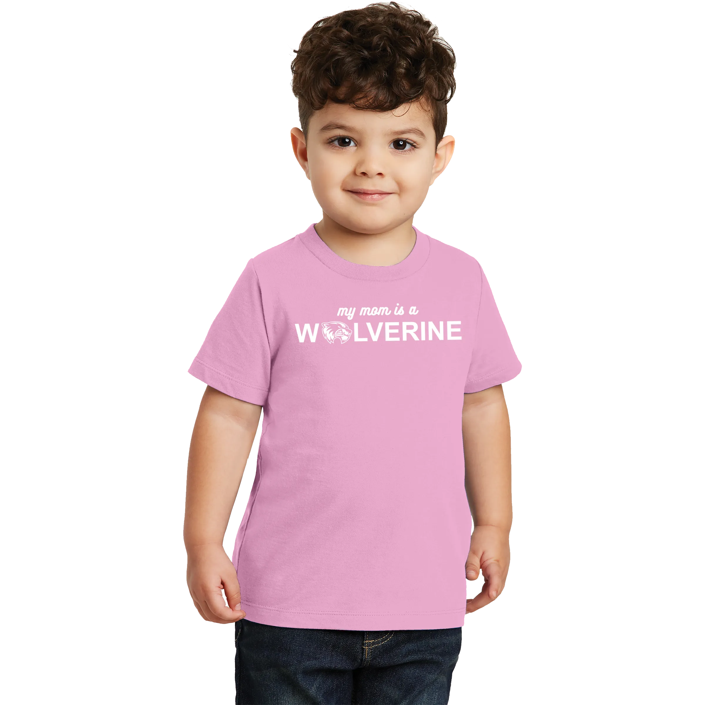 Port & Company Toddler Fan Favorite Tee- My Mom is a Wolverine