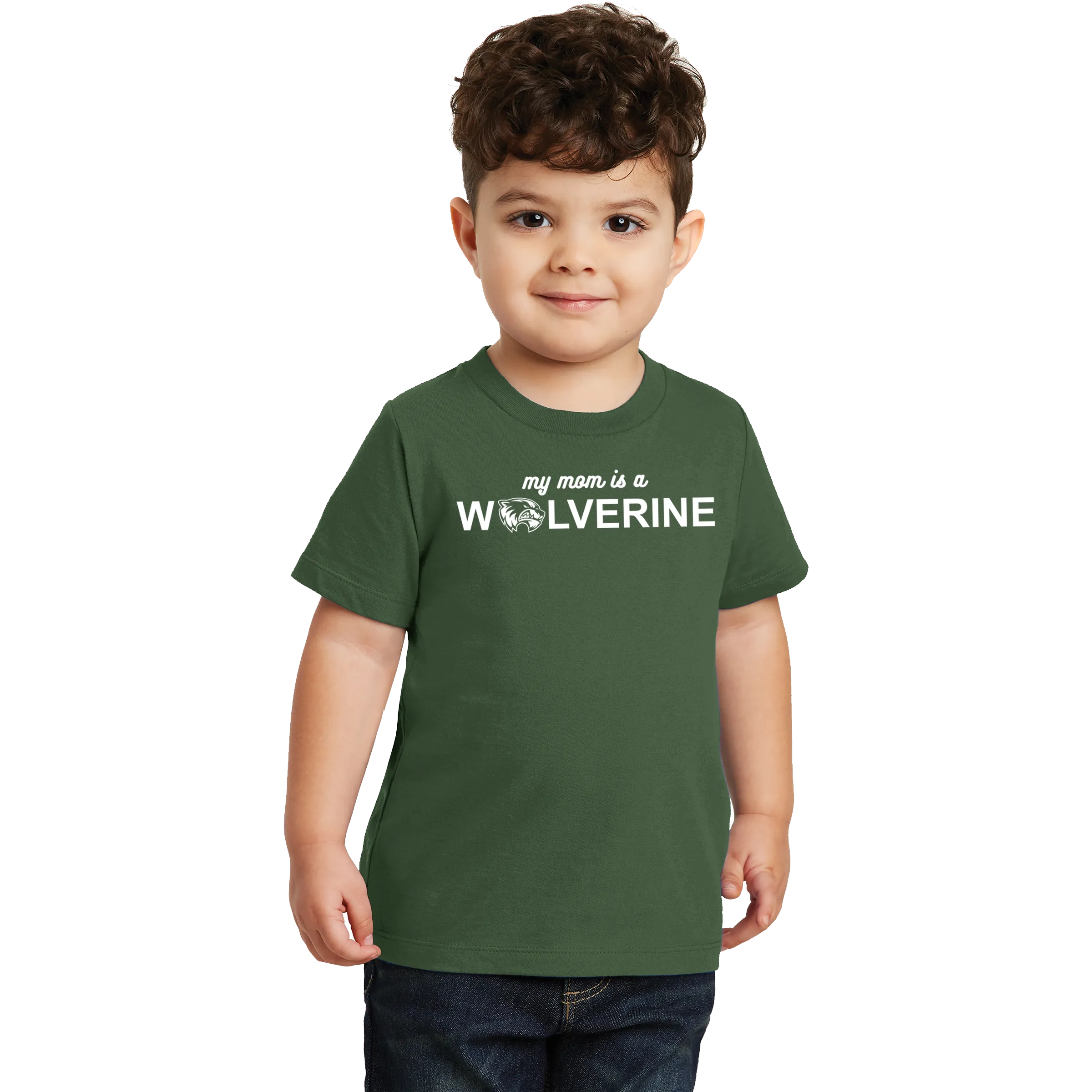 Port & Company Toddler Fan Favorite Tee- My Mom is a Wolverine