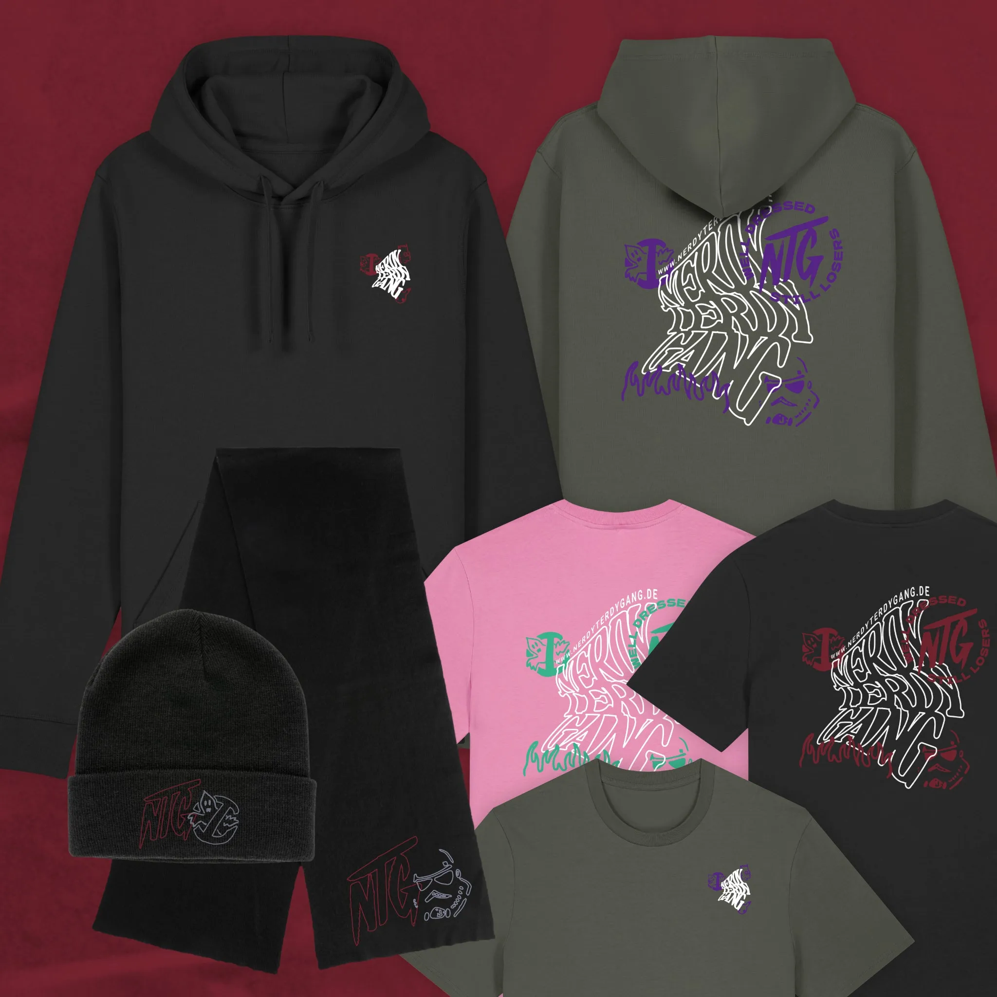 (Pre-Order) Warm Dressed - Still Losers Hoodie olive