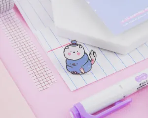 Puddin' the Dog Snowman Enamel Pin | Cute Kawaii Winter Pin Badge | Adorable Collectible for Jackets & Bags