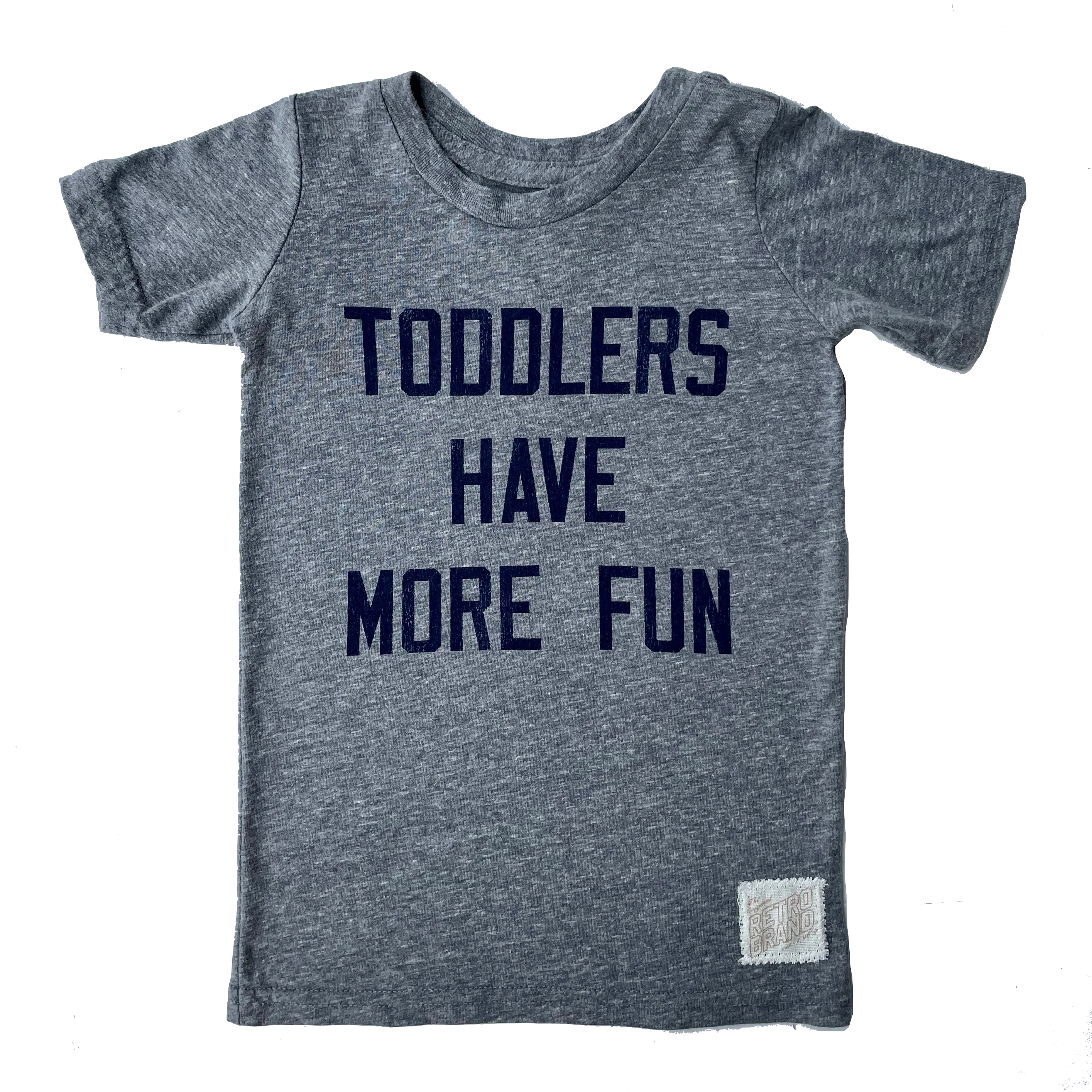 Retro Brand - Toddlers Have More Fun Tee in Heather Grey (4)