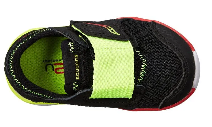 Saucony Toddlers Kineta ALT Closure Sneaker, Black/Citron