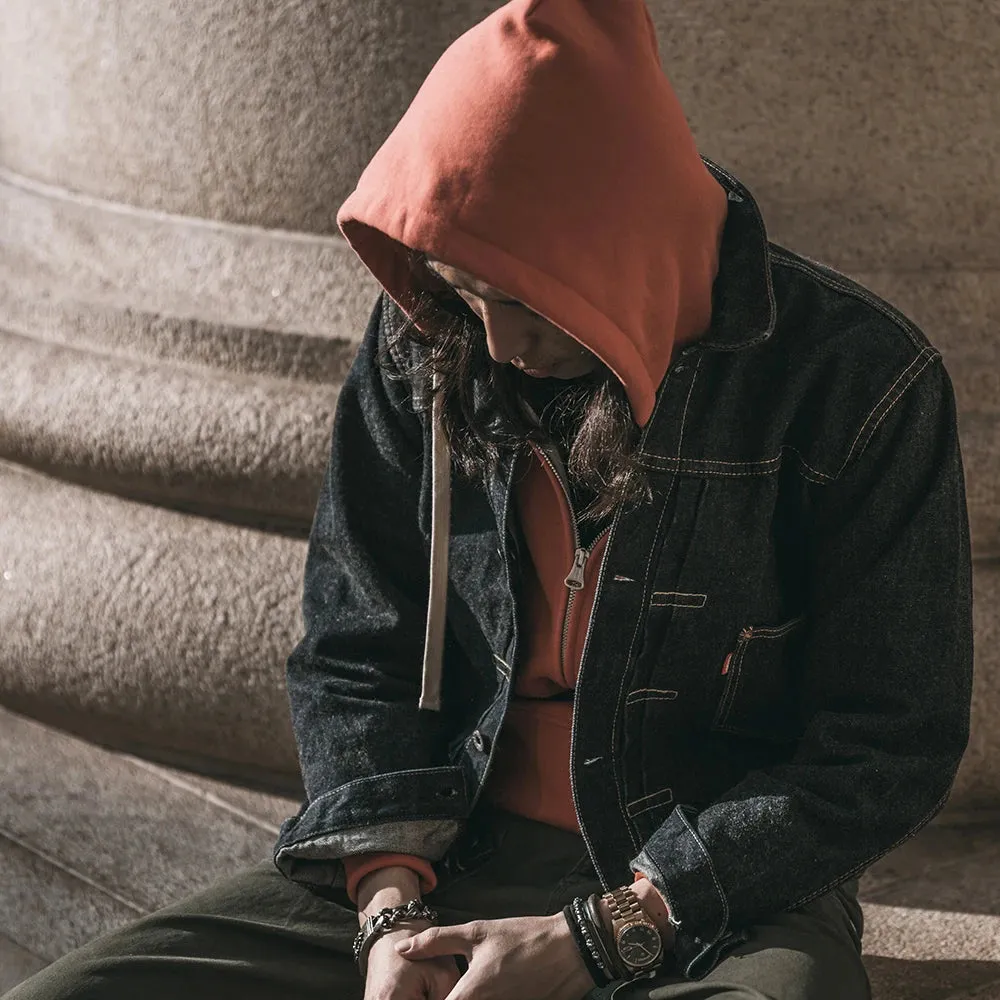 Solid Cotton Hooded Sweatshirts - Full Zip Hoodies for Men