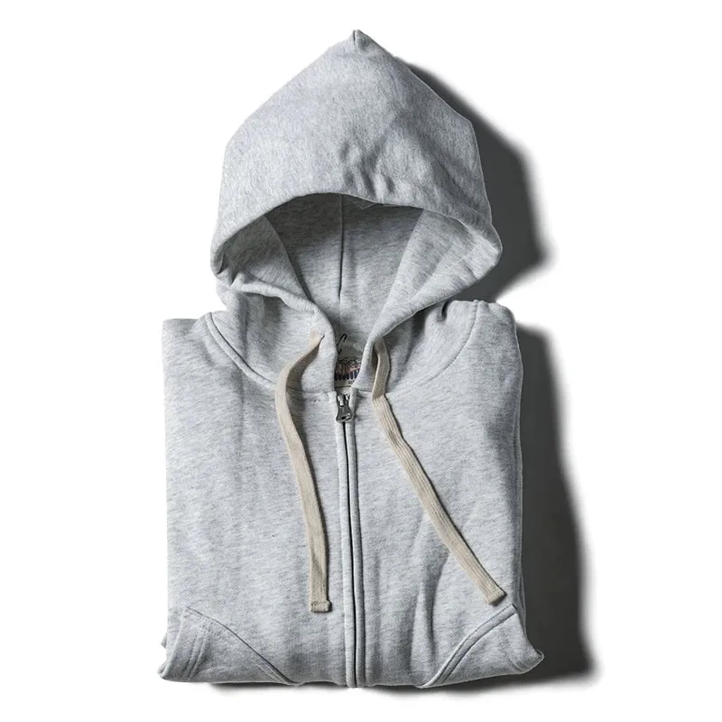 Solid Cotton Hooded Sweatshirts - Full Zip Hoodies for Men