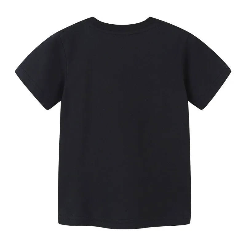 Toddler Boy's Helicopter Print Short Sleeve T-shirt