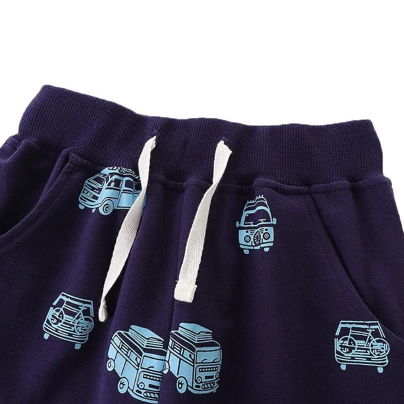 Toddler/Kid Boy's Car Print Casual Pants