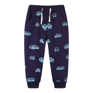 Toddler/Kid Boy's Car Print Casual Pants