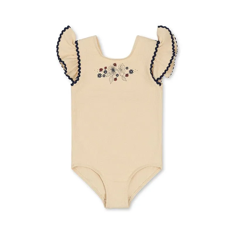 Toddler/Kid Girl's Flowers Print Design Swimsuit