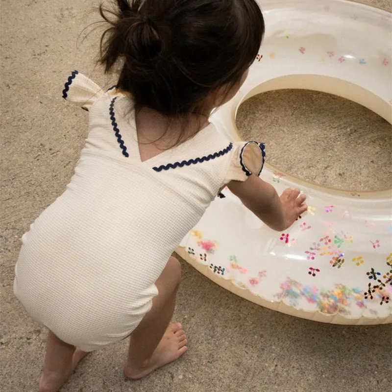 Toddler/Kid Girl's Flowers Print Design Swimsuit