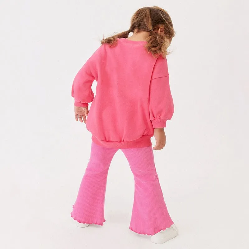 Toddler/Kid Girl's Love Design Sweatshirt with Pants Set